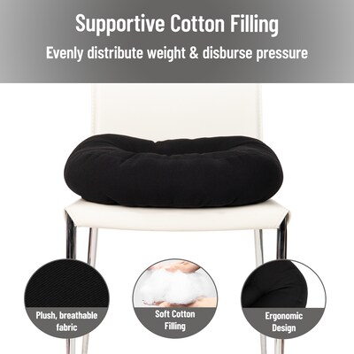 Mind Reader Air-Cloud Booster Seat Cushion with Carry Handle, Black (CBOOST-BLK)