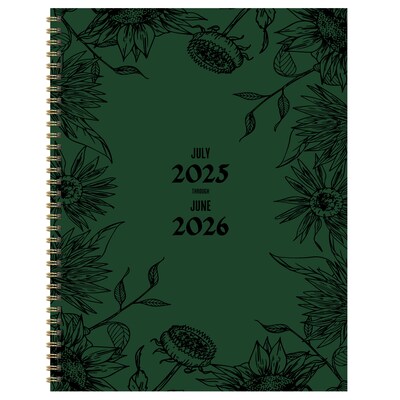 2025-2026 TF Publishing Garden of Green 9 x 11 Academic Year Weekly & Monthly Planner, Paperboard