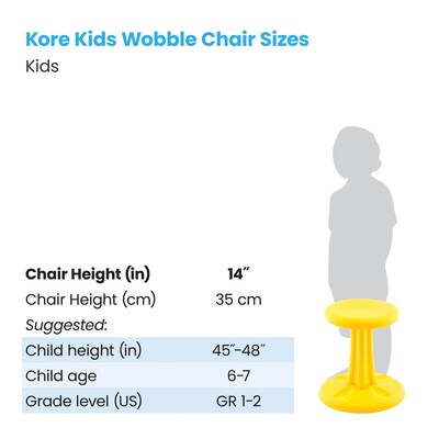 Kore™ Kids Wobble Plastic Chair; Yellow