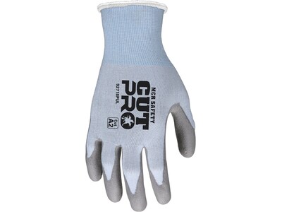 MCR Safety Cut Pro Hypermax Fiber/Polyurethane Work Gloves, Blue/Gray, S, Pair (92718PUS)