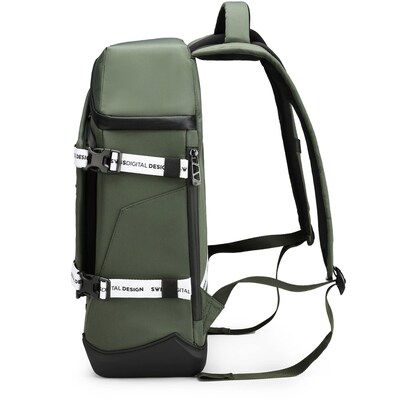 SwissDigital SEON L+ Mountain-Shaped Laptop Backpack, Large, Dark Green (SD1650-23)