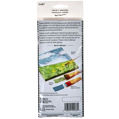 FolkArt Artist Taklon Variety Brush, 10/Pack, 3 Packs/Bundle (FLK50536-3)
