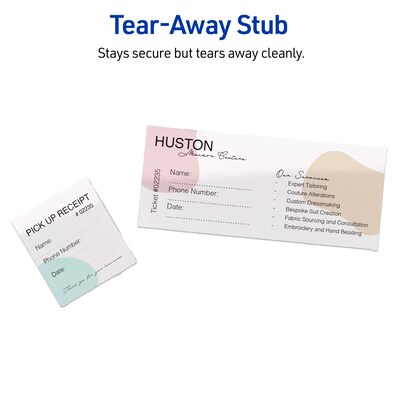 Avery Integrated Cards, 1-3/4" x 5-1/2", Glossy White, 500/Box (95288)