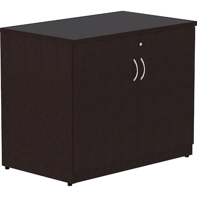 Lorell Essentials Series 29.5 Storage Cabinet With 2-Doors, Espresso (LLR18226)