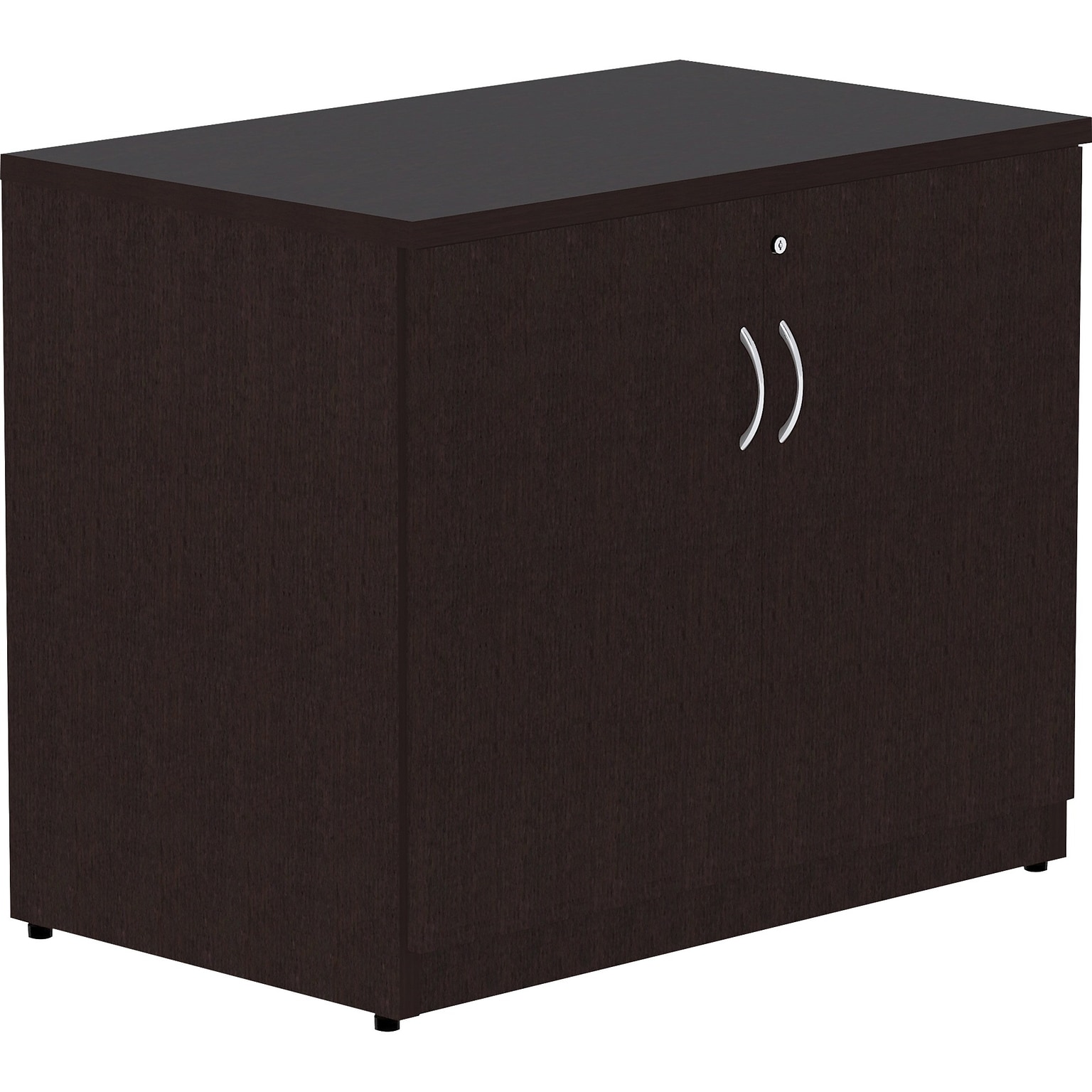 Lorell Essentials Series 29.5 Storage Cabinet With 2-Doors, Espresso (LLR18226)