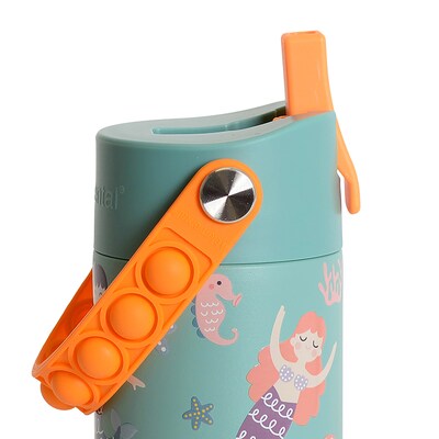 Elemental Core Pop Stainless Steel Double Wall Insulated Water Bottle, 18 oz., Mermaid Sisters (EBC18MMS24P)