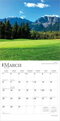 2026 BrownTrout Golf Courses 12" x 12" Monthly Wall Calendar (9798330703517)