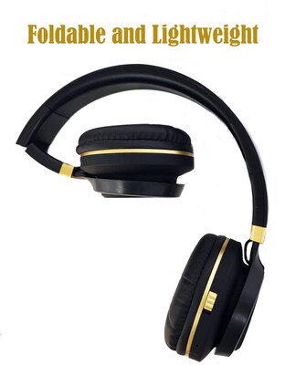 Vangoddy Black Diamond Wireless Bluetooth Headset, Black and Gold (BTK001000)