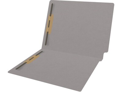 Medical Arts Press Reinforced End Tab File Folder, Straight Cut, Letter-Size, Gray, 50/Box (S-01502-GRY)