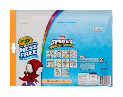 Crayola Color Wonder Mess Free Spidey Amazning Friends Coloring Book, 10-Pages (75-7187)