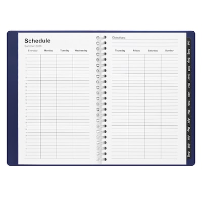 2026–2027 Staples 5" x 8" Academic Weekly and Monthly Planner, Navy (ST60362-27)