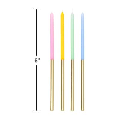 Creative Converting Birthday Candles, Assorted Pastels, 144/Pack