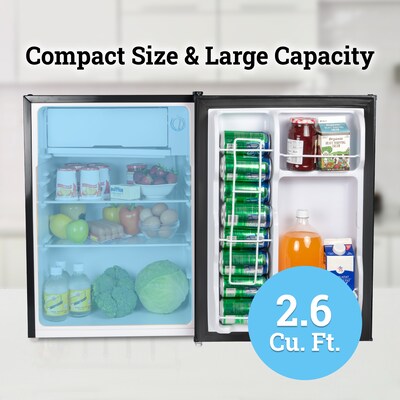 Igloo IRF26BK6A 2.6 Cu. Ft. Classic Compact Single Door Refrigerator Freezer, Black