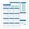 ComplyRight 2024 Attendance Calendar Card, White, Pack of 25 (A4000W25)