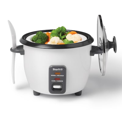 Starfrit SRFT024734 Electric Rice Cooker with Ceramic Coating, White (SRFT024734)