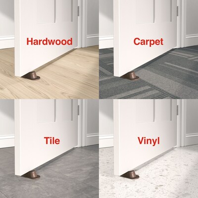 Staples Large Rubber Door Stops, Brown, 12/Pack (ST62712-12PK)