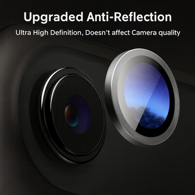 SaharaCase ZeroDamage Glass Camera Lens Protector for iPhone 17 Air, Black, 2/Pack (ZD00185)