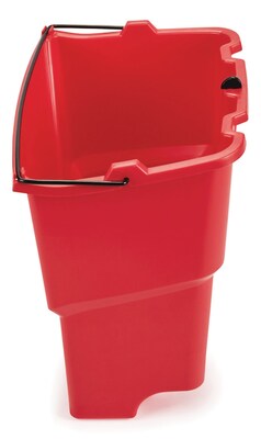 Rubbermaid Executive Series WaveBrake Plastic Dirty Water Bucket, 4.5-Gallon, Red (2064907)