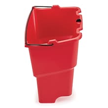 Rubbermaid Executive Series WaveBrake Plastic Dirty Water Bucket, 4.5-Gallon, Red (2064907)