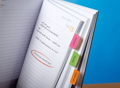 Post-it Tabs, 1" Wide, Assorted Colors, 36 Tabs/Pack (686-ALOPRYT)