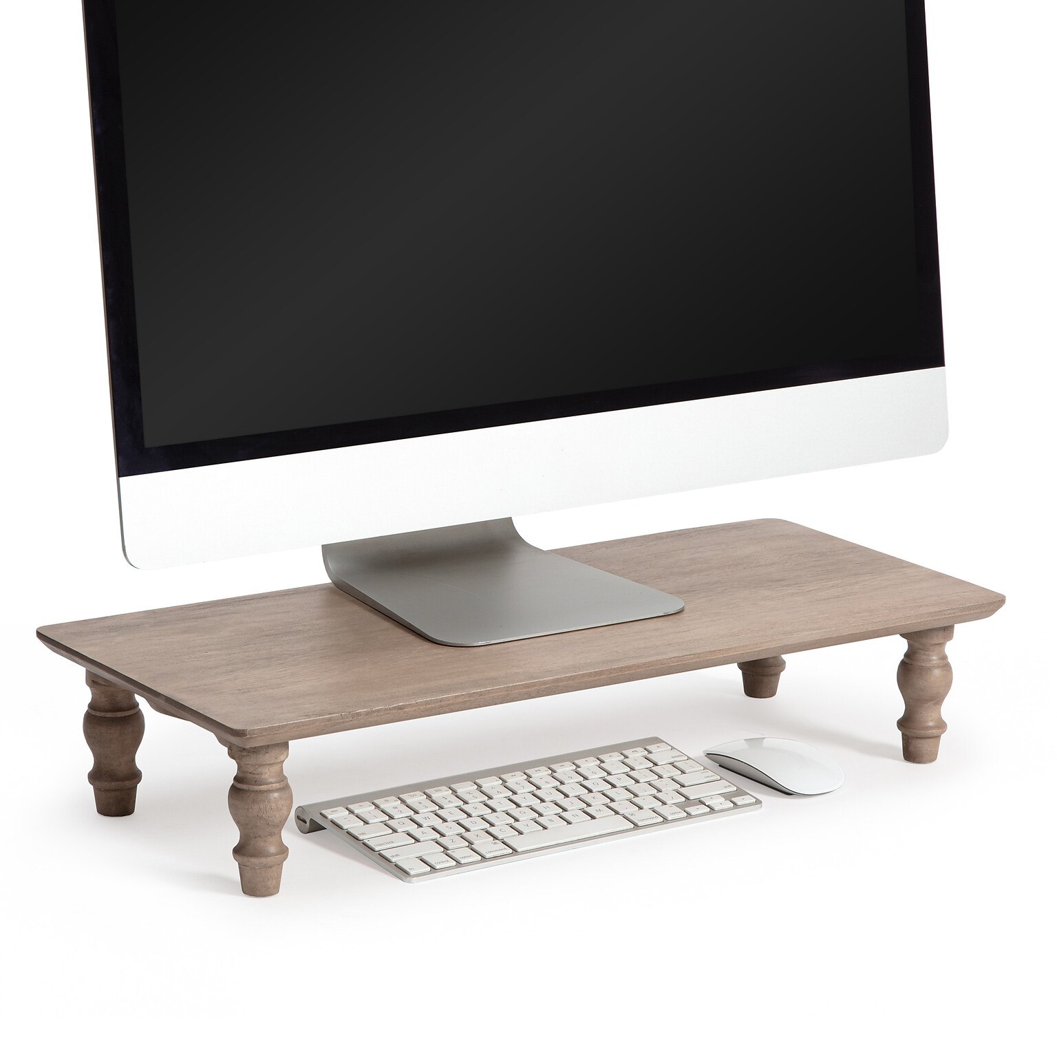 Anji Mountain Acacia Wood Monitor Stand, Up to 32 Monitor, Biscotti Stain (MS-BIS-01BIS)