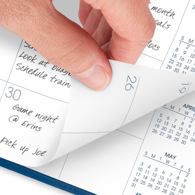 2026 AT-A-GLANCE 7" x 8.75" Monthly Planner, Faux Leather Cover, Blue (70-124-20-26)