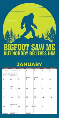 2025 Willow Creek Bigfoot 7" x 7" Yearly Wall Calendar (48658)