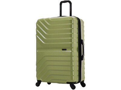 InUSA Aurum 31.92" Hardside Suitcase, 4-Wheeled Spinner, Green (IUAUR00L-GRN)