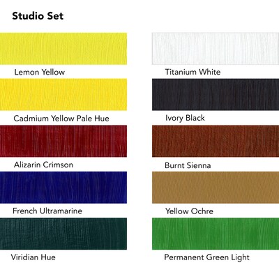 Daler-Rowney Georgian Oil Paint, Assorted Colors, 38ml, 10/Set (DRW111938910)