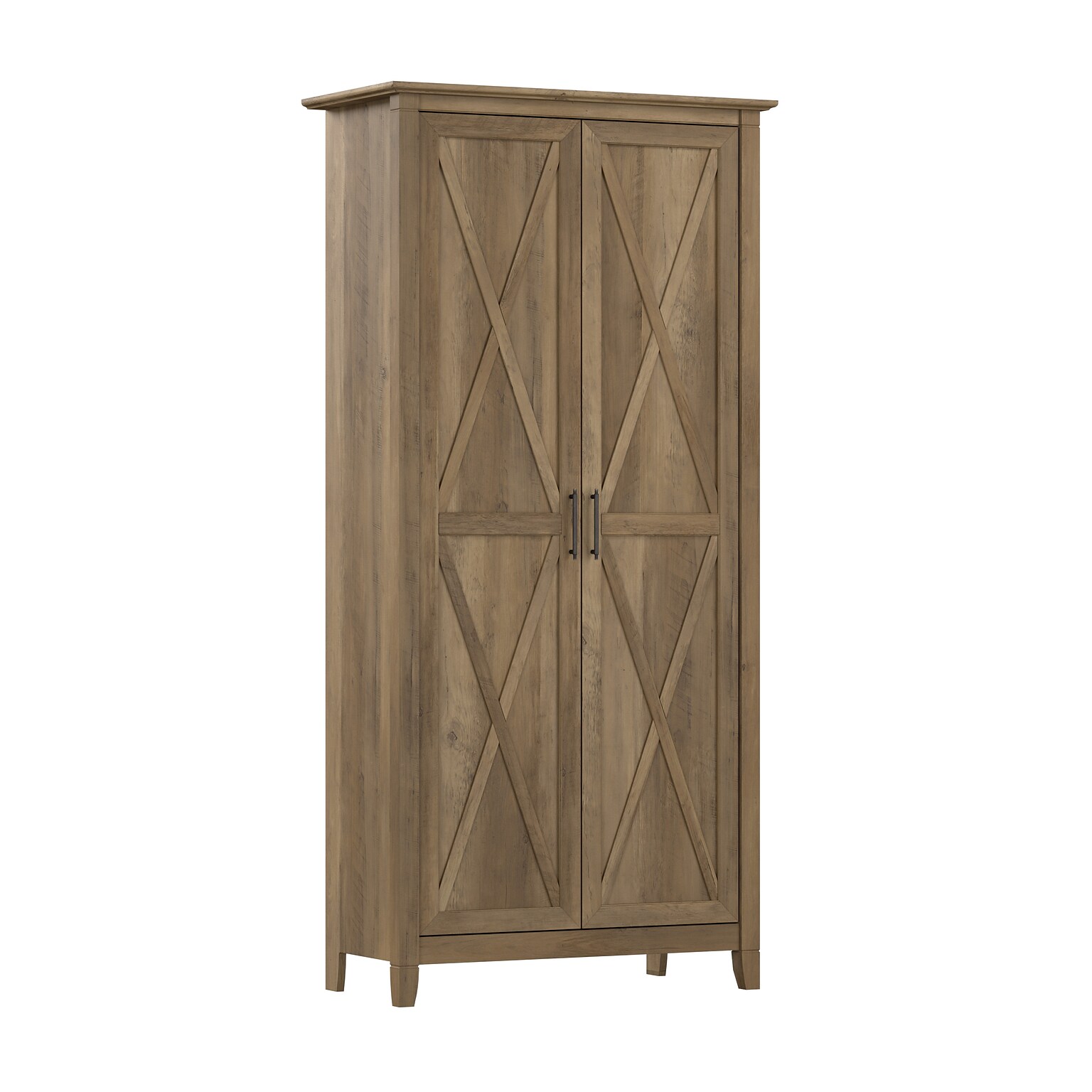 Bush Furniture Key West 66H Storage Cabinet with 5 Shelves, Reclaimed Pine (KWS266RCP-03)