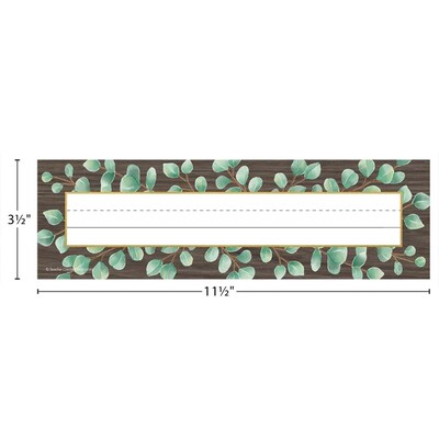 Teacher Created Resources Eucalyptus Flat Name Plates, 3.5" x 11.5", 36 Per Pack, 6 Packs (TCR8691-6)