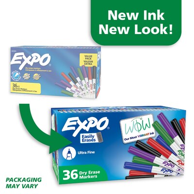 Expo Dry Erase Markers, Ultra Fine Tip, Assorted Colors, 36/Pack (2003895)