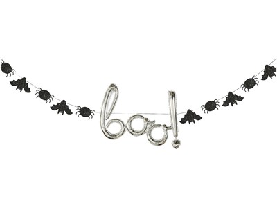 Amscan Halloween Banner, Black/Silver (120702)