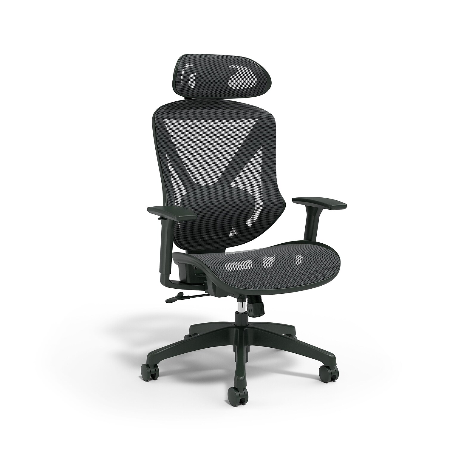 Staples® Dexley Ergonomic Mesh Swivel Task Chair, Black (UN56946)