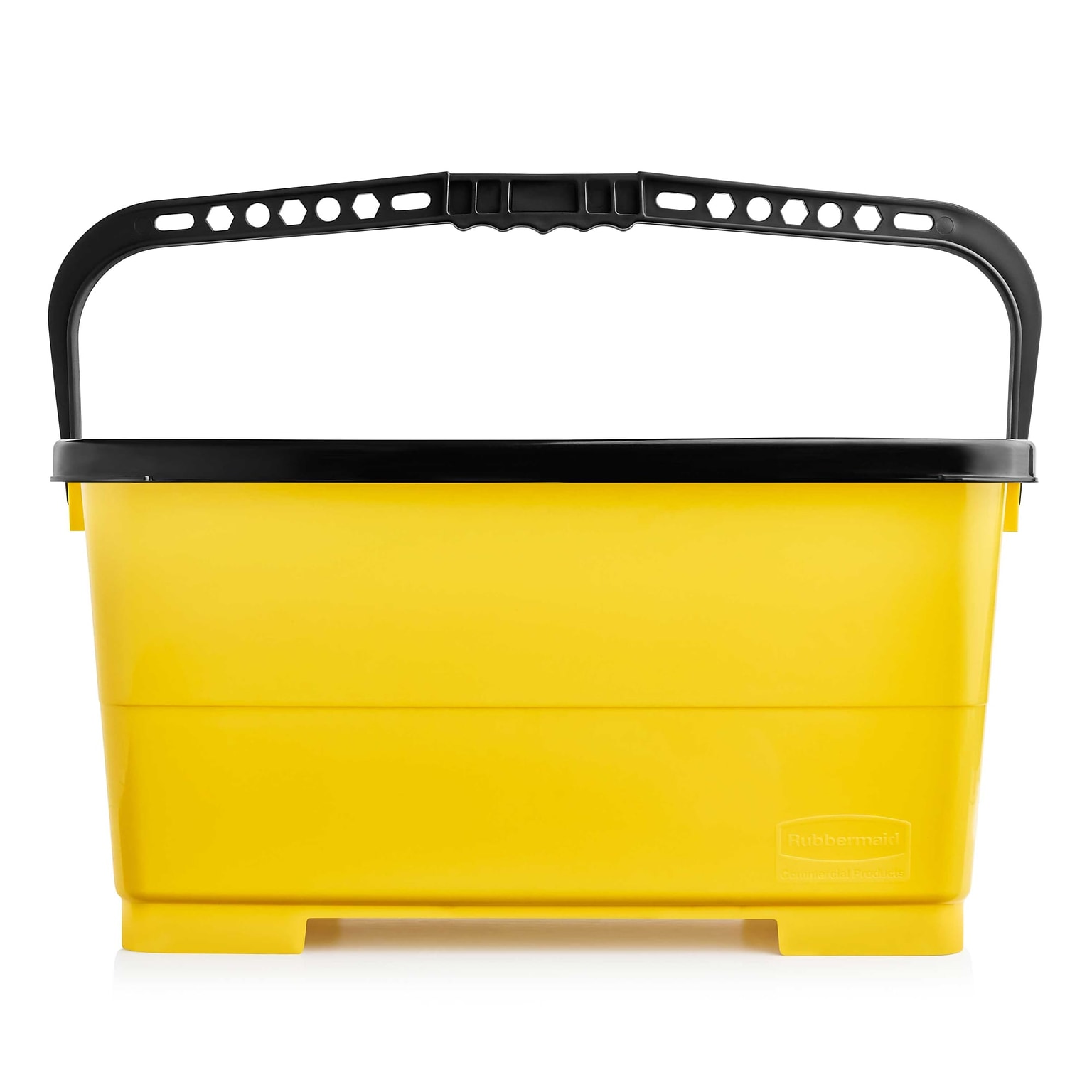 Rubbermaid Commercial Products Glass Cleaning Bucket with Lid, Yellow/Black (2221958)