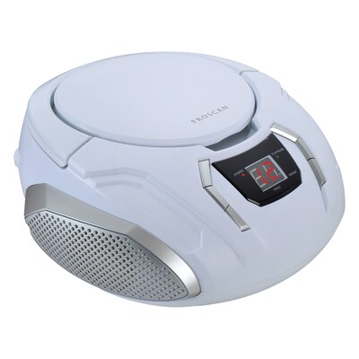 Proscan CD/Radio Boom Box, White (PRCD261WHTE)