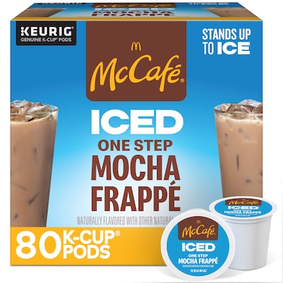 McCafe Mocha Frappe Iced Coffee Keurig® K-Cup® Pods, Medium Roast, 80/Carton (5000372394CT)