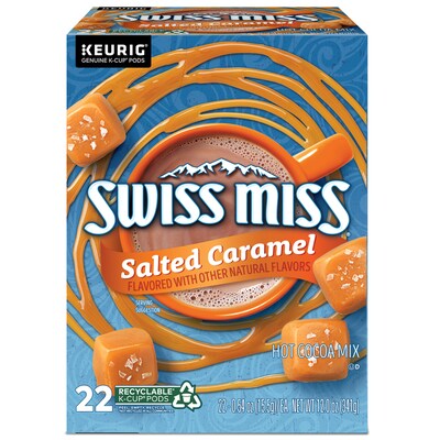 Swiss Miss Salted Caramel Hot Cocoa Mix, Keurig K-Cup Pod, 88/Carton (5000369264CT)