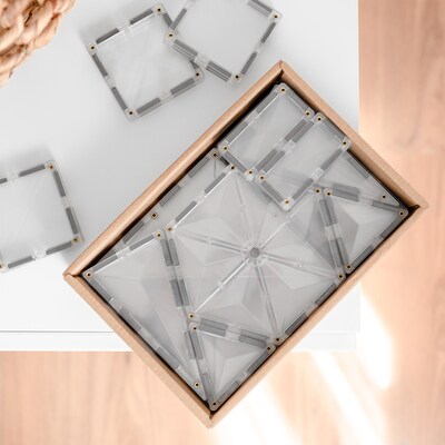 Connetix Magnetic Tiles Clear Starter Pack, 34 Pieces (CNTC00034ST)