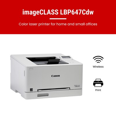 Canon imageCLASS LBP647Cdw Wireless Color Print-Only Laser Printer, Best for Home Office (6929C002)