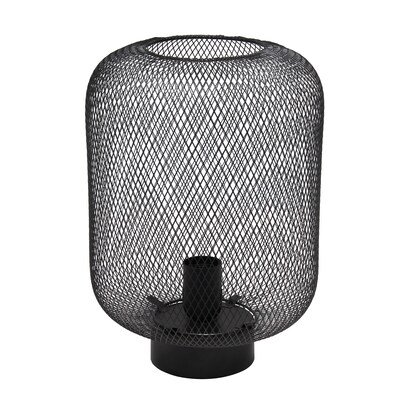 Creekwood Home Mesh Wire 11.8" LED Table Lamp, Black (CWT-1002-BK)