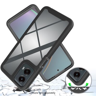 SaharaCase Raider Series GRIP Rugged Case for Motorola G 5G (2024), Shock Absorbing, Black (CP00566)