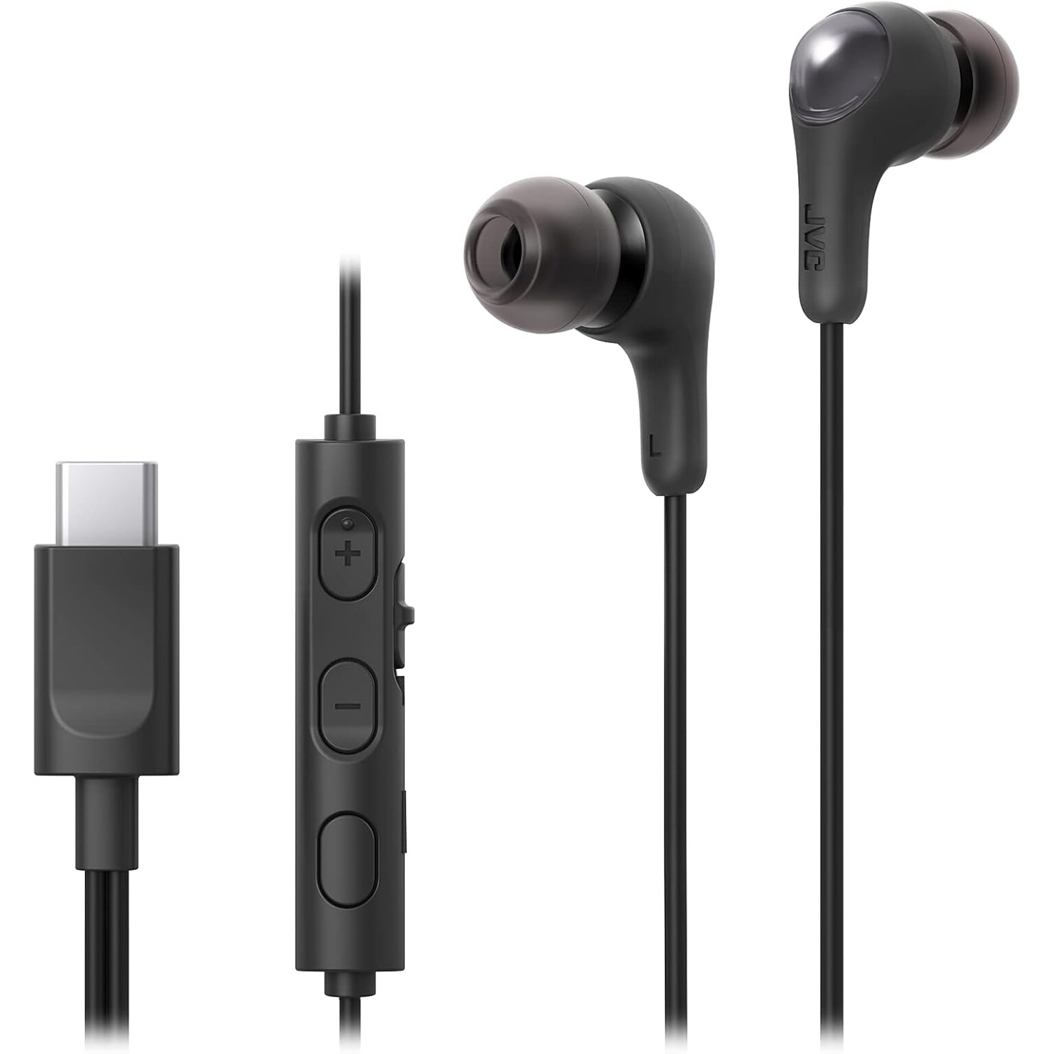 JVC Gumy Connect Earbuds, Black (HAFR9UCB)