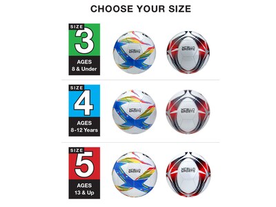 Xcello Sports Size 4 Soccer Balls, Assorted Colors, 6/Pack (XS-SB-S4-6-ASST)