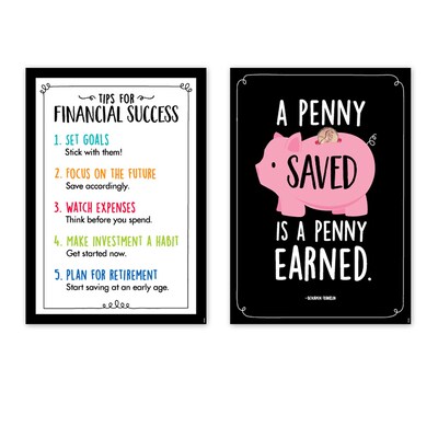 Creative Teaching Press Financial Literacy Inspire U 19 x 13.3 Posters, 4/Pack (CTP10609)