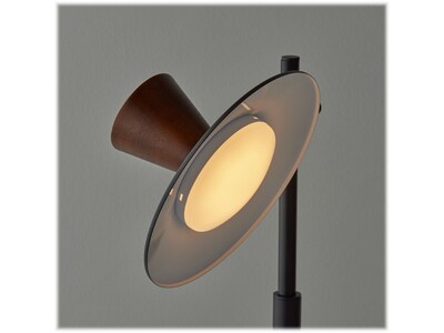 Adesso Elmore LED Desk Lamp, 16.5", Black/Walnut (5180-01)
