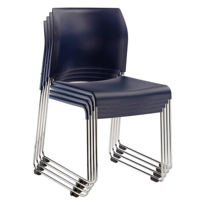 NPS 8800 Series Stacking Chair, Navy, 4 Pack (8804-11-04/4)