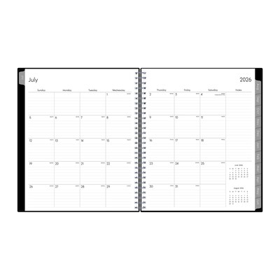 2026-2027 Blue Sky Enterprise 8 x 10 Academic Monthly Planner, Plastic Cover, Black (130615-A27)