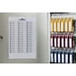 DURABLE Wall Mounted Secure Key Cabinet, 72 Key Tags, 11.75" x 4.63" x 15.75", Brushed Aluminum (195523)