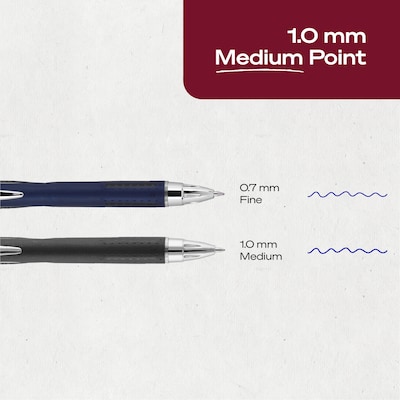 uni Jetstream RT Retractable Ballpoint Pen, Medium Point, 1.0mm, Blue Ink, Dozen (73833)